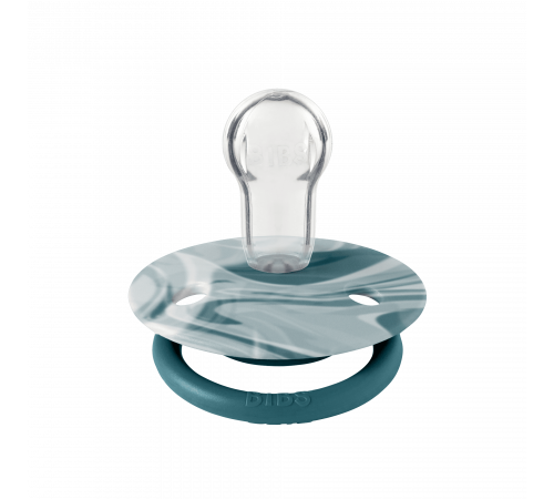 Дитяча соска Bibs De lux Onesize 0-36 Forest Lake White Бірюза Мармур