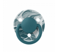 Дитяча соска Bibs De lux Onesize 0-36 Forest Lake White Бірюза Мармур