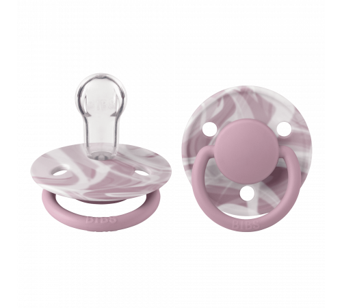 Дитяча соска Bibs De lux Onesize 0-36 Heather White Верес мармур