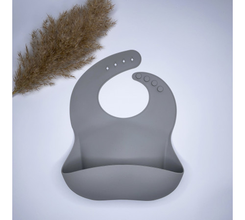 Нагрудник Однотонний Light Grey Світло сірий Нагрудник Однотонний Light Grey Світло сірий