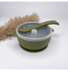 Тарілка з кришкою та ложкою Hunter Хакі