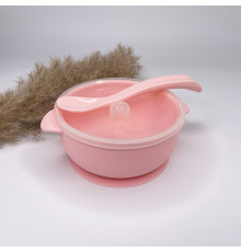 Тарілка з кришкою та ложкою Rose Quartz Рожевий кварц