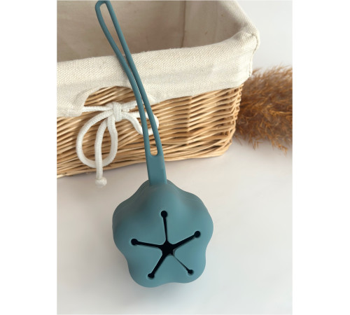 Контейнер для соски силіконовий Smoke blue Пудровий синій