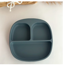 Тарілка секційна Dark Grey Темно сірий