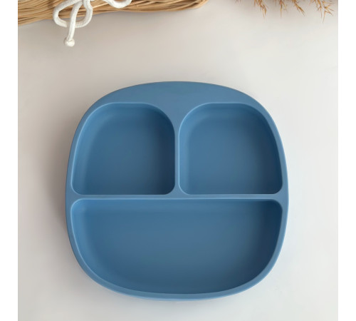 Дитяча тарілка секційна Fog Туманний