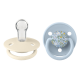 Дитяча соска Bibs De Lux Onesize силікон 0-36 Ivory Baby Blue