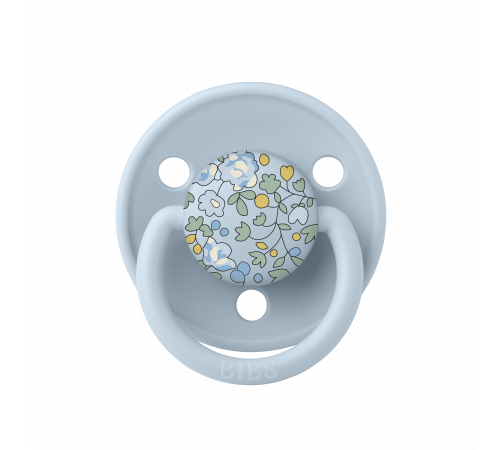 Дитяча соска Bibs De Lux Onesize силікон 0-36 Ivory Baby Blue