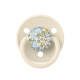 Дитяча соска Bibs De Lux Onesize силікон 0-36 Ivory Baby Blue