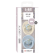 Дитяча соска Bibs De Lux Onesize силікон 0-36 Ivory Baby Blue