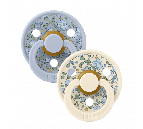 Дитяча соска Bibs Colour Liberty Ivory Baby Blue 1 розмір (0-6 місяців) 