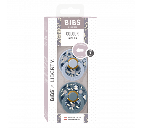 Дитяча соска Bibs Colour Liberty Baby Blue Dusty Blue 1 розмір (0-6 місяців) 