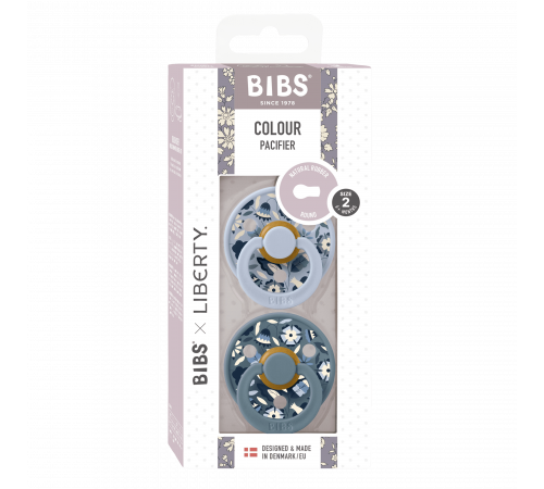 Дитяча соска Bibs Colour Liberty Baby Blue Dusty Blue 2 розмір (6-18 місяців) 