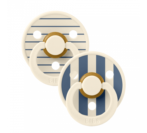 Дитяча соска Bibs Colour Studio набір Pin Ivory Steel Blue1 розмір (0-6 місяців)