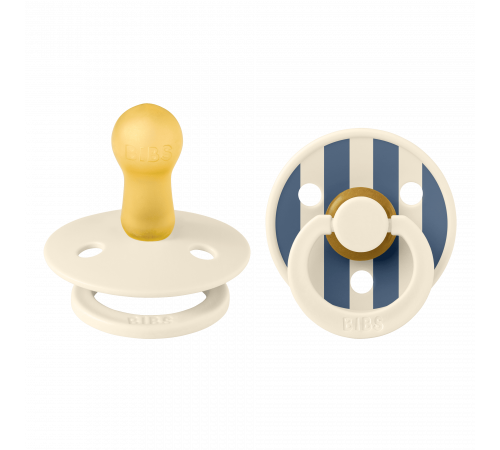 Дитяча соска Bibs Colour Studio набір Pin Ivory Steel Blue 2 розмір (6-18 місяців)