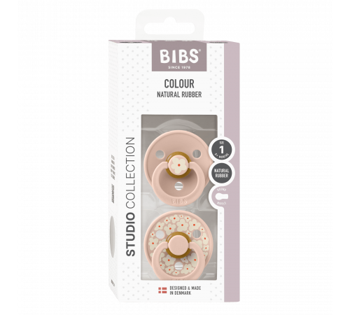 Дитяча соска Bibs Colour Studio набір Blush 1 розмір (0-6 місяців)
