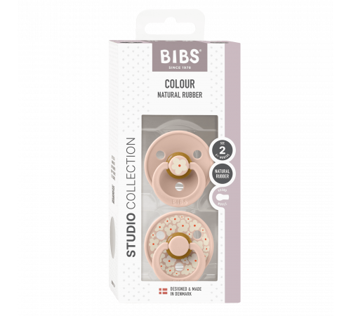 Дитяча соска Bibs Colour Studio набір Blush 2 розмір (6-18 місяців)