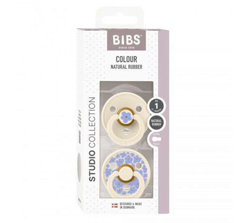 Дитяча соска Bibs Colour Studio набір Ivory 1 розмір (0-6 місяців)