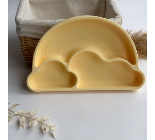 Секційна тарілка Веселка Pastell Yellow Пастельно жовтий Секційна тарілка Веселка Pastell Yellow Пастельно жовтий