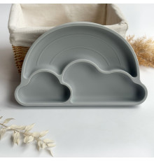 Секційна тарілка Веселка Light Grey Світло сірий