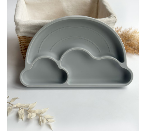 Секційна тарілка Веселка Light Grey Світло сірий
