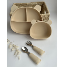 Набір посуду Ведмедики Ivory Бежевий