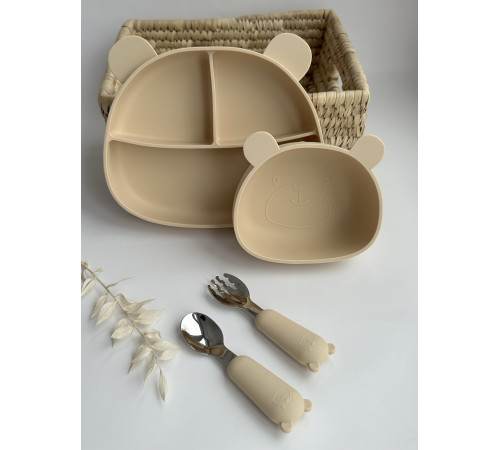 Набір посуду Ведмедики Ivory Бежевий
