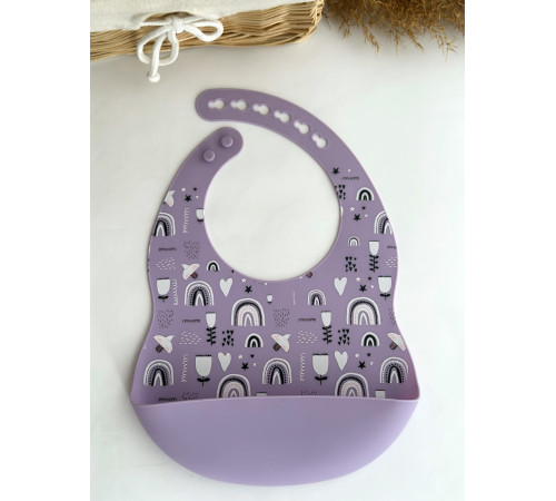 Нагрудник з принтом Веселки Lilac Бузок