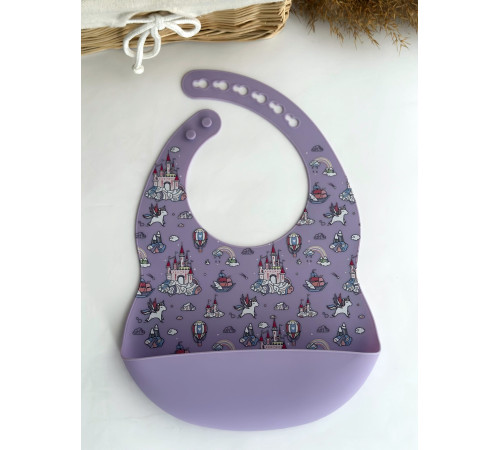 Нагрудник з принтом Єдинороги Lilac Бузок