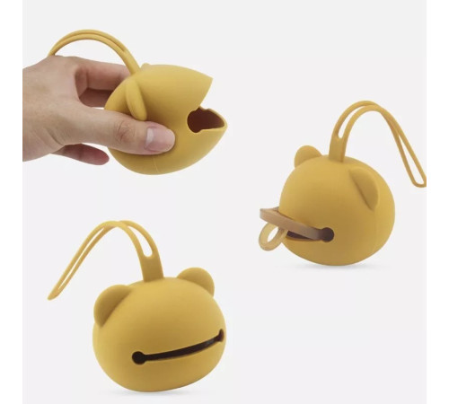 Контейнер для соски силіконовий Ведмедик Blush Румянець