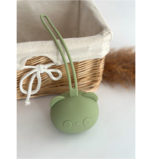 Контейнер для соски силіконовий Ведмедик Olive Оливка