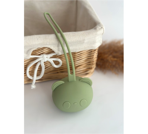 Контейнер для соски силіконовий Ведмедик Olive Оливка