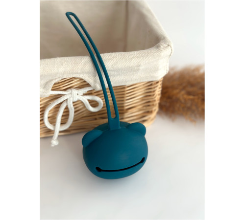 Контейнер для соски силіконовий Ведмедик Dark Turquoise Темно бірюзовий