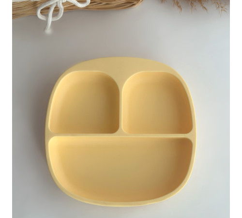 Тарілка секційна Pastell Yellow Пастельно жовтий
