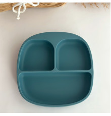 Тарілка секційна Smoke blue Пудровий синій