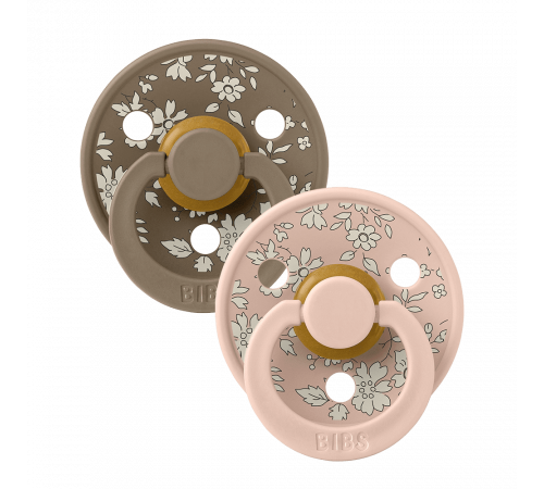 Комплект дитячих сосок Bibs Colour Liberty Blush Dark Oak: ідеальний вибір для немовлят (0-6 місяців)