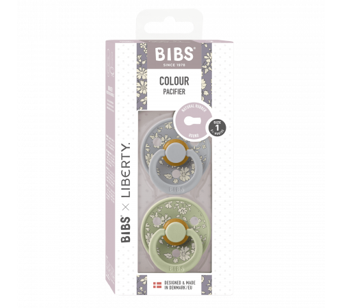 Комплект дитячих сосок Bibs Colour Liberty Cloud Sage - ідеальний вибір для малюків (0-6 місяців) 