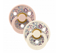 Пустушка бібс Bibs Colour Liberty Ivory Blush комплект дитячих сосок 1 розмір (0-6 місяців)