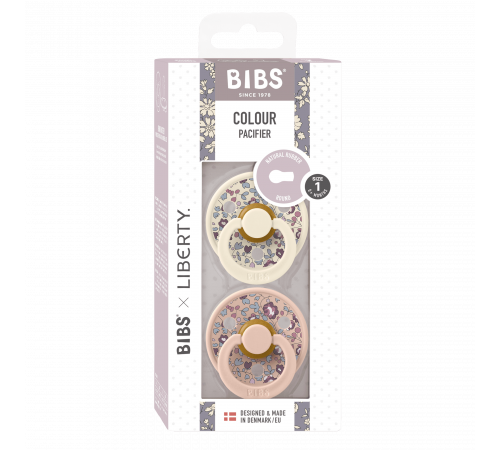 Комплект дитячих сосок 1 розмір Bibs Colour Liberty Ivory Blush