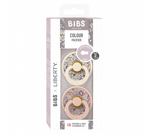 Кольорові соски Bibs Colour Liberty Ivory Blush для дітей 6-18 місяців