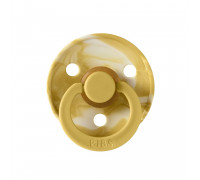 Пустушка бібс BIBS Colour  Mustard Ivory Гірчиця мармур розмір 1 (0-6 місяців)